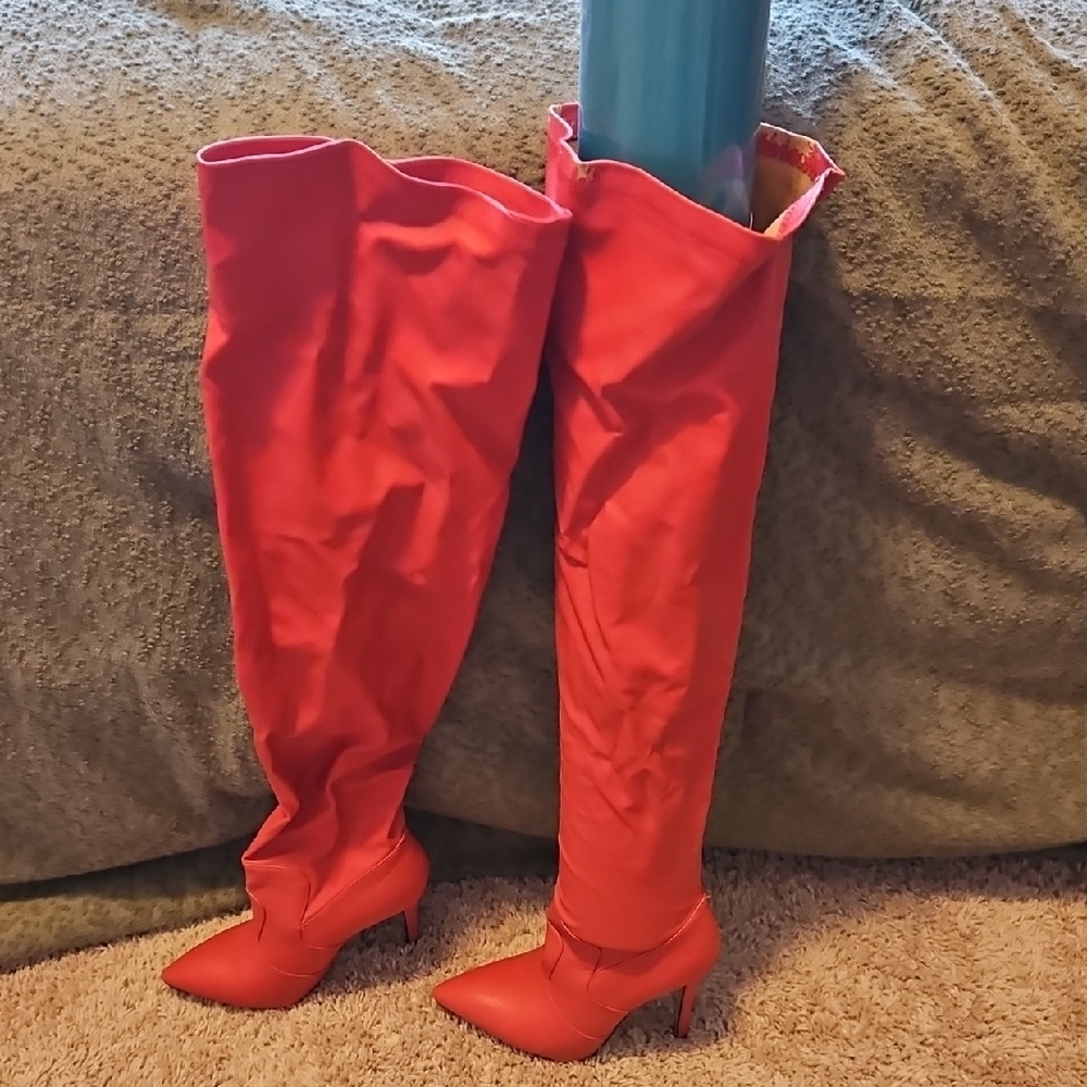 Stylish Red Women's Thigh High Boots